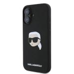Carcasa Silicone Karl Lagerfeld Print Karl Head, cu MagSafe, compatibila cu iPhone 16, Negru 4 - lerato.ro
