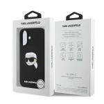 Carcasa Silicone Karl Lagerfeld Print Karl Head, cu MagSafe, compatibila cu iPhone 16, Negru 6 - lerato.ro