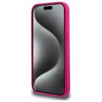 Carcasa Silicone Karl Lagerfeld Print Karl Head, cu MagSafe, compatibila cu iPhone 15 Pro Max, Fucsia 6 - lerato.ro