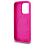Carcasa Silicone Karl Lagerfeld Print Karl Head, cu MagSafe, compatibila cu iPhone 15 Pro Max, Fucsia 8 - lerato.ro