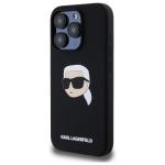 Carcasa Silicone Karl Lagerfeld Print Karl Head, cu MagSafe, compatibila cu iPhone 15 Pro Max, Negru 3 - lerato.ro
