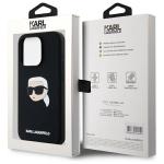Carcasa Silicone Karl Lagerfeld Print Karl Head, cu MagSafe, compatibila cu iPhone 15 Pro Max, Negru 9 - lerato.ro