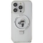 Carcasa Karl Lagerfeld Ring Stand Karl & Choupette cu MagSafe, compatibila cu iPhone 14 Pro, Alb 2 - lerato.ro