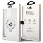 Carcasa Karl Lagerfeld Ring Stand Karl & Choupette cu MagSafe, compatibila cu iPhone 14 Pro, Alb 9 - lerato.ro