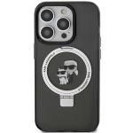 Carcasa Karl Lagerfeld Ring Stand Karl & Choupette cu MagSafe, compatibila cu iPhone 13 Pro, Negru 2 - lerato.ro