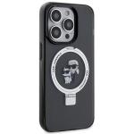 Carcasa Karl Lagerfeld Ring Stand Karl & Choupette cu MagSafe, compatibila cu iPhone 13 Pro, Negru 5 - lerato.ro
