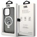Carcasa Karl Lagerfeld Ring Stand Karl & Choupette cu MagSafe, compatibila cu iPhone 13 Pro, Negru 9 - lerato.ro