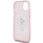 Carcasa Karl Lagerfeld Ring Stand Karl & Choupette cu MagSafe, compatibila cu iPhone 15 Plus, Roz 8 - lerato.ro