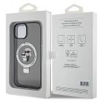 Carcasa Karl Lagerfeld Ring Stand Karl & Choupette cu MagSafe, compatibila cu iPhone 15 Plus, Negru 9 - lerato.ro
