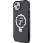 Carcasa Karl Lagerfeld Ring Stand Karl & Choupette cu MagSafe, compatibila cu iPhone 15, Negru 3 - lerato.ro