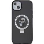 Carcasa Karl Lagerfeld Ring Stand Karl & Choupette cu MagSafe, compatibila cu iPhone 15, Negru 2 - lerato.ro