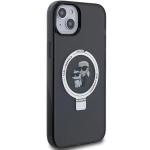 Carcasa Karl Lagerfeld Ring Stand Karl & Choupette cu MagSafe, compatibila cu iPhone 15, Negru 5 - lerato.ro