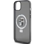 Carcasa Karl Lagerfeld Ring Stand Karl & Choupette cu MagSafe, compatibila cu iPhone 15, Negru 7 - lerato.ro