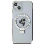 Carcasa Karl Lagerfeld Ring Stand Karl & Choupette cu MagSafe, compatibila cu iPhone 13 / 14 / 15, Alb 2 - lerato.ro