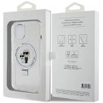 Carcasa Karl Lagerfeld Ring Stand Karl & Choupette cu MagSafe, compatibila cu iPhone 13 / 14 / 15, Alb 9 - lerato.ro