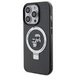 Carcasa Karl Lagerfeld Ring Stand Karl & Choupette cu MagSafe, compatibila cu iPhone 15 Pro Max, Negru 3 - lerato.ro