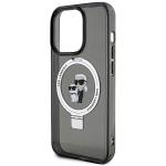 Carcasa Karl Lagerfeld Ring Stand Karl & Choupette cu MagSafe, compatibila cu iPhone 15 Pro Max, Negru 7 - lerato.ro