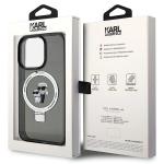 Carcasa Karl Lagerfeld Ring Stand Karl & Choupette cu MagSafe, compatibila cu iPhone 15 Pro Max, Negru 9 - lerato.ro
