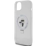 Carcasa Karl Lagerfeld Ring Stand Karl & Choupette cu MagSafe, compatibila cu iPhone 14 / 15 Plus, Alb 7 - lerato.ro