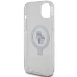 Carcasa Karl Lagerfeld Ring Stand Karl & Choupette cu MagSafe, compatibila cu iPhone 14 / 15 Plus, Alb 8 - lerato.ro