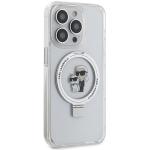 Carcasa Karl Lagerfeld Ring Stand Karl & Choupette cu MagSafe, compatibila cu iPhone 15 Pro Max, Alb 5 - lerato.ro