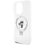 Carcasa Karl Lagerfeld Ring Stand Karl & Choupette cu MagSafe, compatibila cu iPhone 15 Pro Max, Alb 7 - lerato.ro
