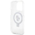 Carcasa Karl Lagerfeld Ring Stand Karl & Choupette cu MagSafe, compatibila cu iPhone 15 Pro Max, Alb 8 - lerato.ro