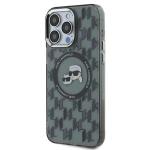 Carcasa Karl Lagerfeld IML Monogram Karl & Choupette Head, Ring MagSafe, compatibila cu iPhone 15 Pro, Negru 3 - lerato.ro