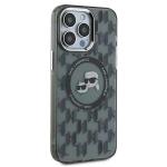Carcasa Karl Lagerfeld IML Monogram Karl & Choupette Head, Ring MagSafe, compatibila cu iPhone 15 Pro, Negru 5 - lerato.ro