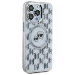 Carcasa Karl Lagerfeld IML Monogram Karl & Choupette Head, Ring MagSafe, compatibila cu iPhone 15 Pro Max, Transparent 5 - lerato.ro