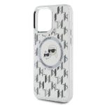 Carcasa Karl Lagerfeld IML Monogram Karl & Choupette Head, Ring MagSafe, compatibila cu iPhone 15 Pro Max, Transparent 7 - lerato.ro