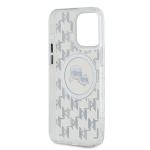 Carcasa Karl Lagerfeld IML Monogram Karl & Choupette Head, Ring MagSafe, compatibila cu iPhone 15 Pro Max, Transparent 8 - lerato.ro