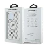 Carcasa Karl Lagerfeld IML Monogram Karl & Choupette Head, Ring MagSafe, compatibila cu iPhone 15 Pro Max, Transparent 9 - lerato.ro