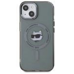 Carcasa Karl Lagerfeld IML Metal Choupette Head, cu MagSafe, compatibila cu iPhone 15, Negru 2 - lerato.ro