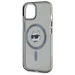 Carcasa Karl Lagerfeld IML Metal Choupette Head, cu MagSafe, compatibila cu iPhone 15, Negru 7 - lerato.ro