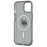 Carcasa Karl Lagerfeld IML Metal Choupette Head, cu MagSafe, compatibila cu iPhone 15, Negru 8 - lerato.ro