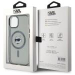 Carcasa Karl Lagerfeld IML Metal Choupette Head, cu MagSafe, compatibila cu iPhone 15, Negru 9 - lerato.ro