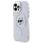 Carcasa Karl Lagerfeld IML Metal Choupette Head, cu MagSafe, compatibila cu iPhone 12, Alb 3 - lerato.ro