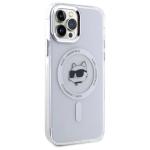 Carcasa Karl Lagerfeld IML Metal Choupette Head, cu MagSafe, compatibila cu iPhone 12, Alb 5 - lerato.ro