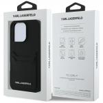 Carcasa Karl Lagerfeld HC Grained PU, cu suport pentru card, compatibila cu iPhone 16 Pro Max, Negru 9 - lerato.ro