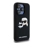 Carcasa Karl Lagerfeld Silicone Karl & Choupette, cu MagSafe, compatibila cu iPhone 15 Pro, Negru 5 - lerato.ro