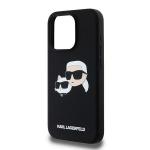 Carcasa Karl Lagerfeld Silicone Karl & Choupette, cu MagSafe, compatibila cu iPhone 15 Pro, Negru 7 - lerato.ro