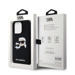 Carcasa Karl Lagerfeld Silicone Karl & Choupette, cu MagSafe, compatibila cu iPhone 15 Pro, Negru 9 - lerato.ro