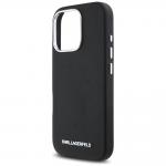Carcasa Karl Lagerfeld Saffiano Full Wrapped Elongated Metal Logo, cu MagSafe, compatibila cu iPhone 16 Pro, Negru 7 - lerato.ro