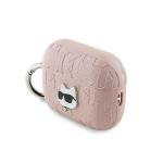 Carcasa Karl Lagerfeld Monogram Choupette Head, cu breloc, compatibila cu AirPods Pro 2, Roz 4 - lerato.ro