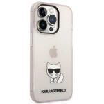 Carcasa Karl Lagerfeld Choupette Body compatibila cu iPhone 14 Pro, Transparent 5 - lerato.ro