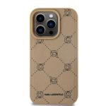Carcasa Karl Lagerfeld Karl Head, cu Magsafe, compatibila cu iPhone 15 Pro, Bej 2 - lerato.ro