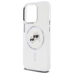 Carcasa Karl Lagerfeld IML Metal Karl & Choupette Head, Ring MagSafe, compatibila cu iPhone 14 Pro Max, Alb 15 - lerato.ro
