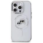 Carcasa Karl Lagerfeld IML Metal Karl & Choupette Head, Ring MagSafe, compatibila cu iPhone 14 Pro Max, Alb 2 - lerato.ro