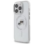 Carcasa Karl Lagerfeld IML Metal Karl & Choupette Head, Ring MagSafe, compatibila cu iPhone 14 Pro Max, Alb 11 - lerato.ro